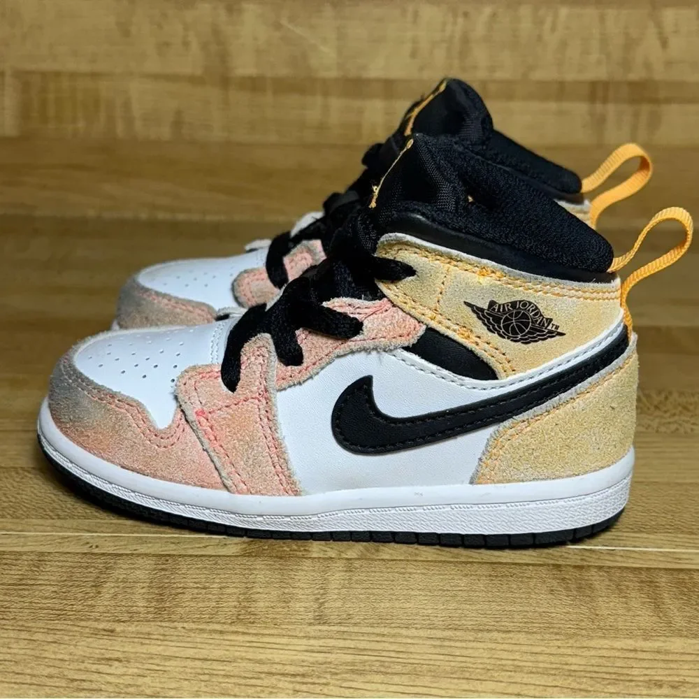 Nike Air Jordan 1 Mid SE TD TODDLER Size 7C  DX4366-800 Magic Ember Orange